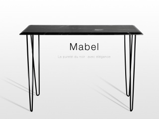 Mabel: console en marbre noir