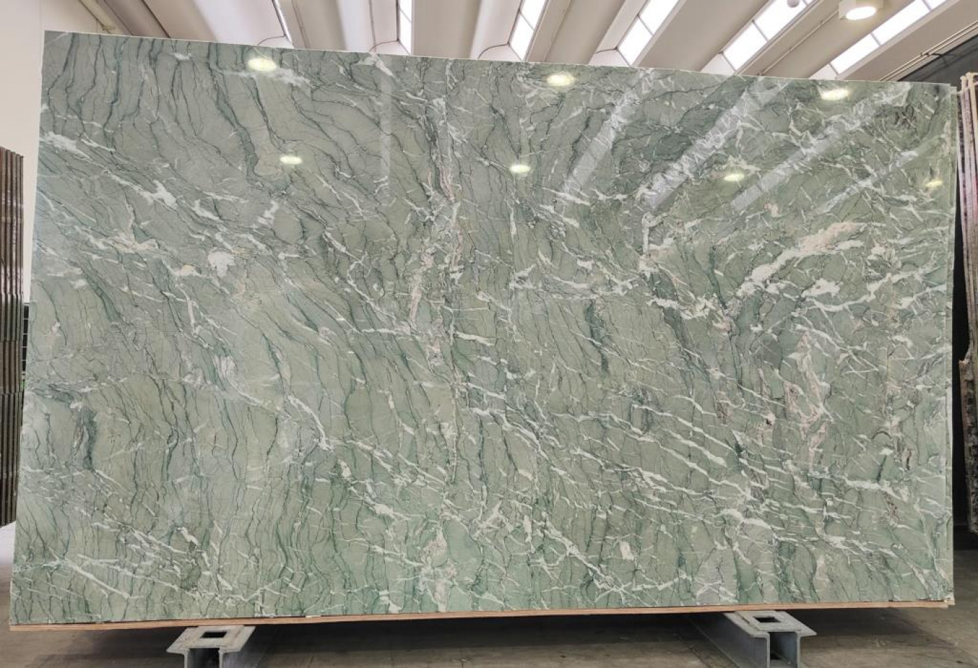 Semi-précieux tranche de marbre Vert clair, Verde Antigua