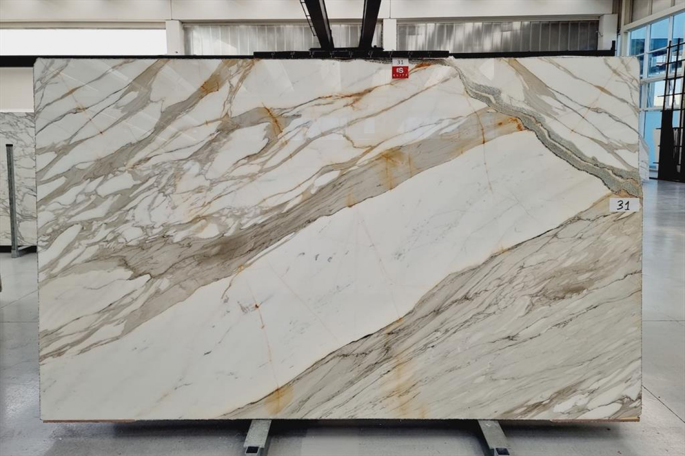 Granite L'exclusivité incomparable du marbre Calacatta Borghini en tranche